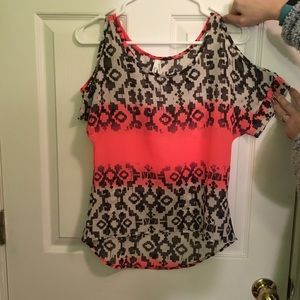 Cold shoulder, flowy, blouse